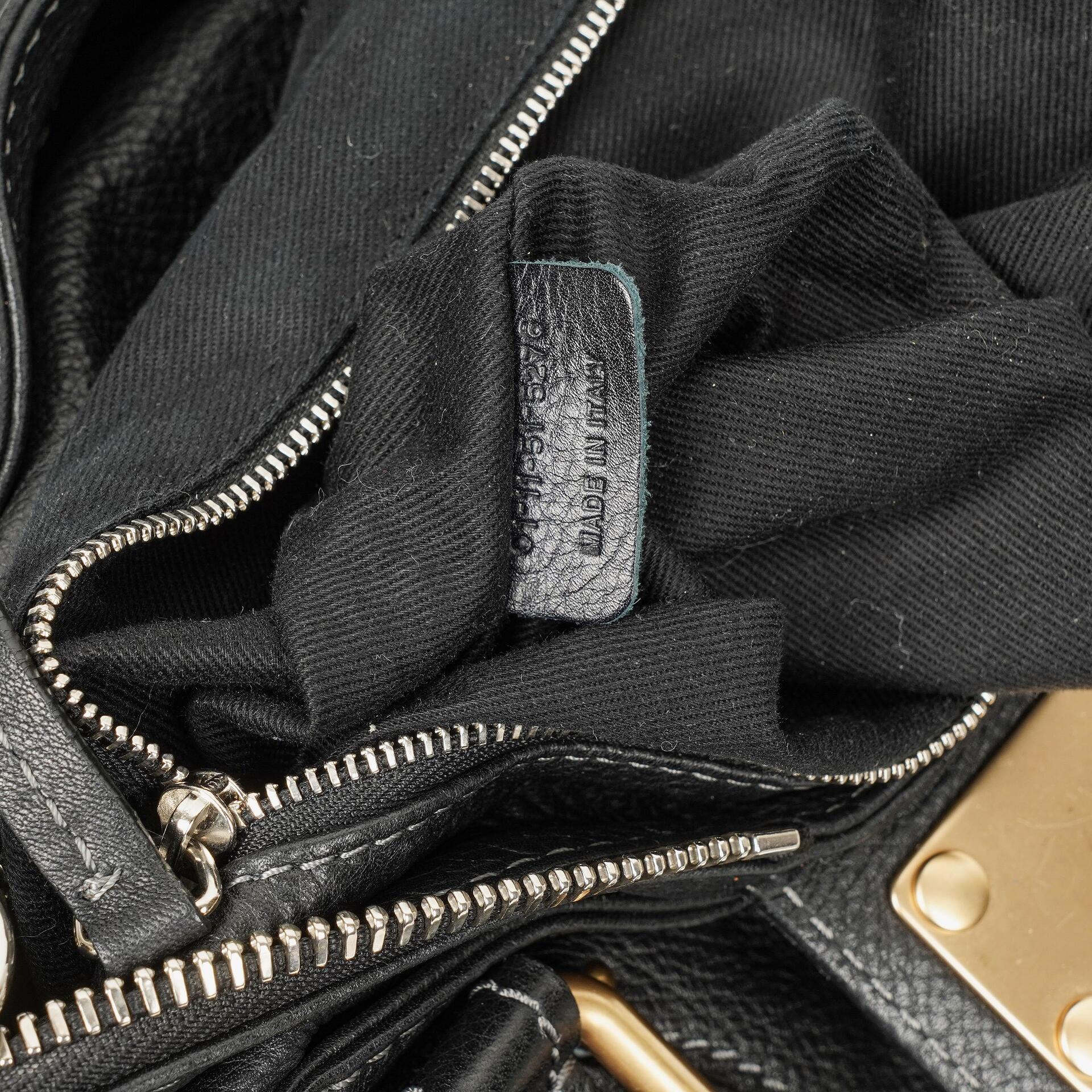 Chloe Paddington Satchel-Tasche aus schwarzem Kalbsleder