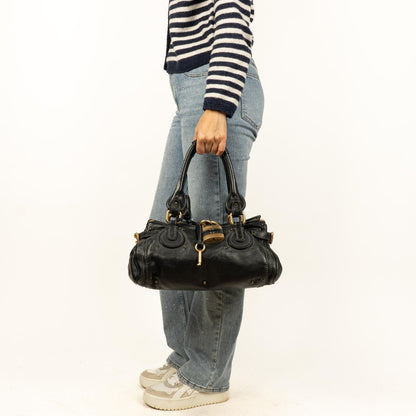 Chloe Paddington Satchel-Tasche in Schwarz