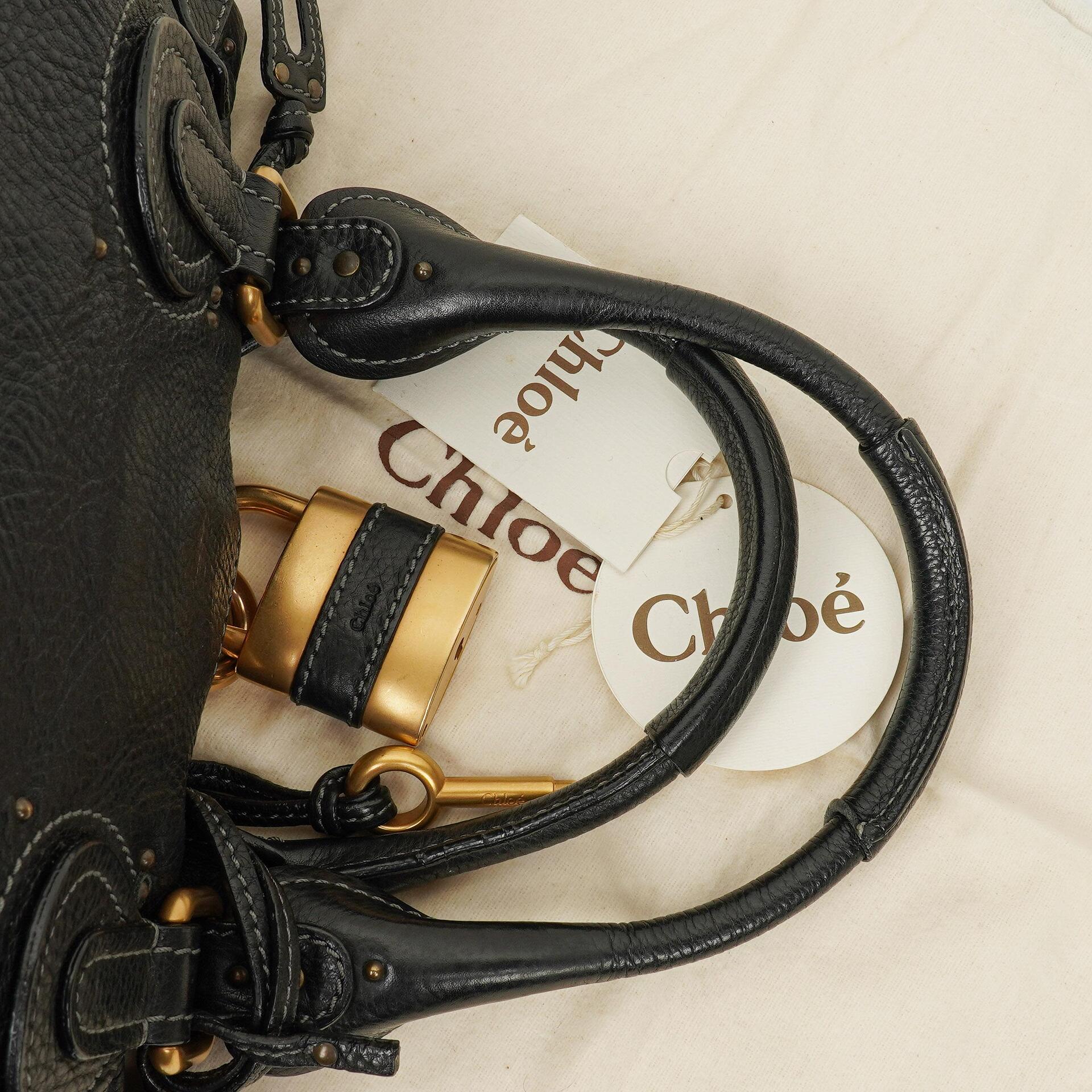 Chloe Paddington Satchel-Tasche in Schwarz