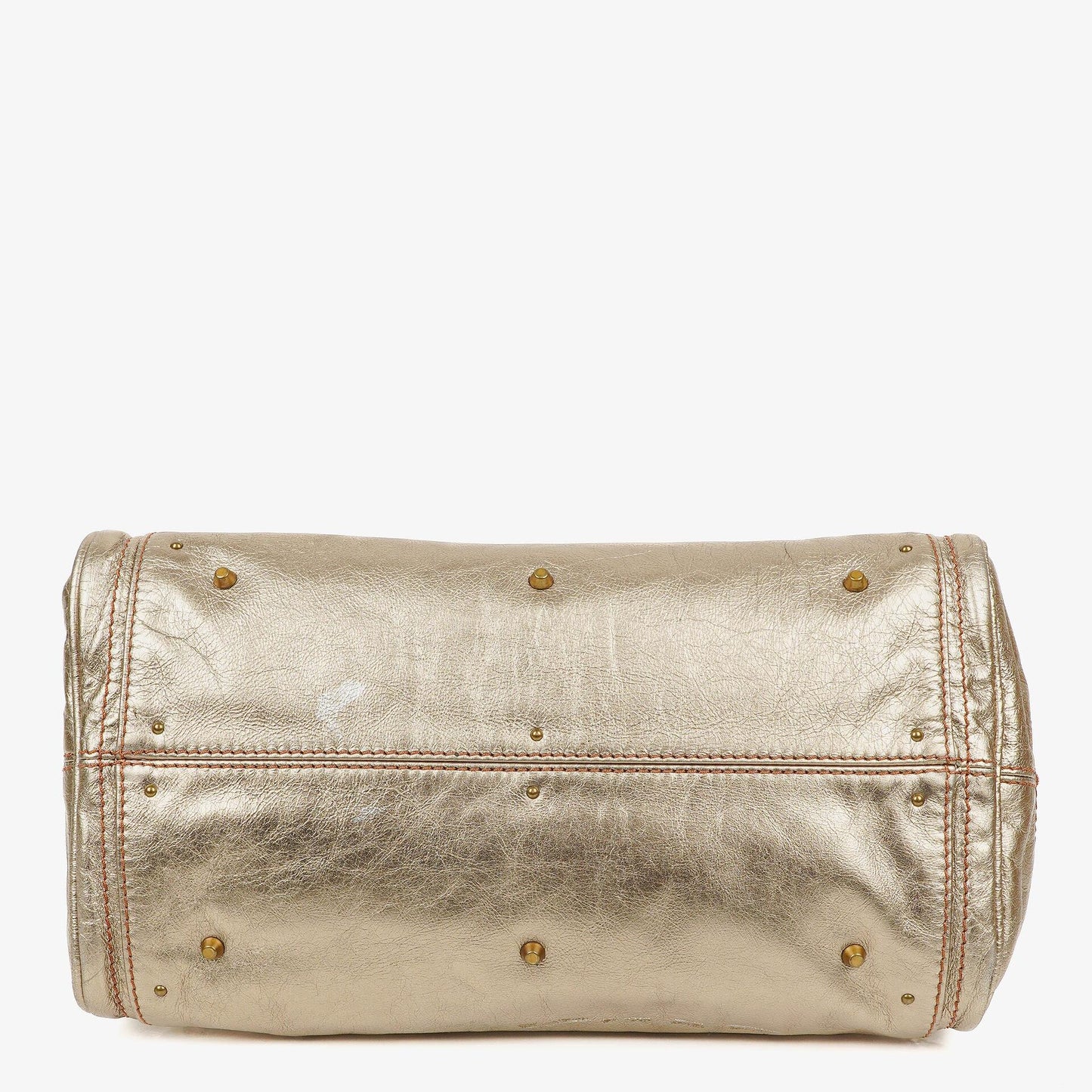 Chloé Paddington Tasche aus bronzefarbenem Metallic-Leder