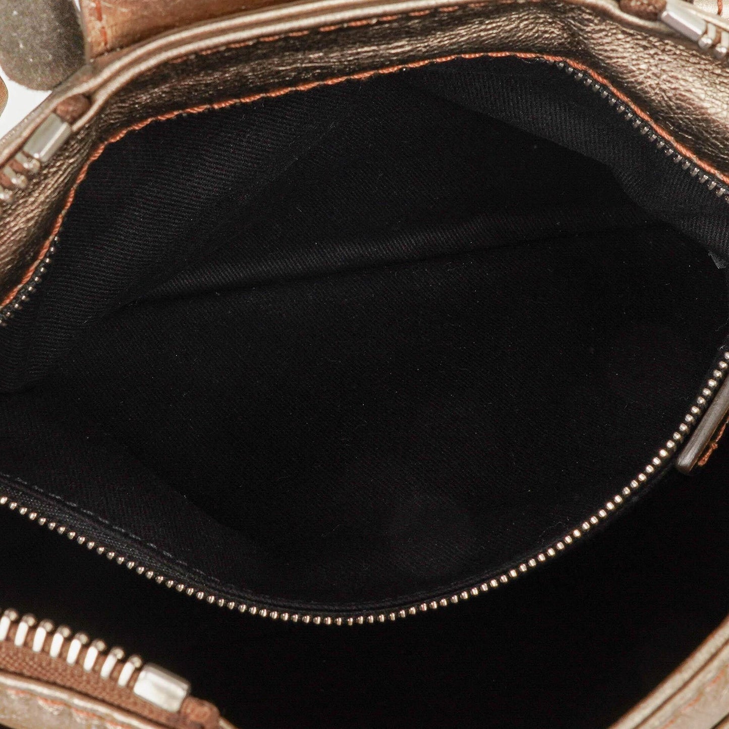 Chloé Paddington Tasche aus bronzefarbenem Metallic-Leder