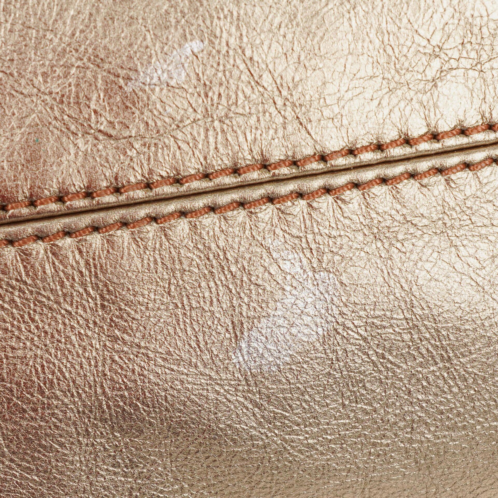 Chloé Paddington Tasche aus bronzefarbenem Metallic-Leder