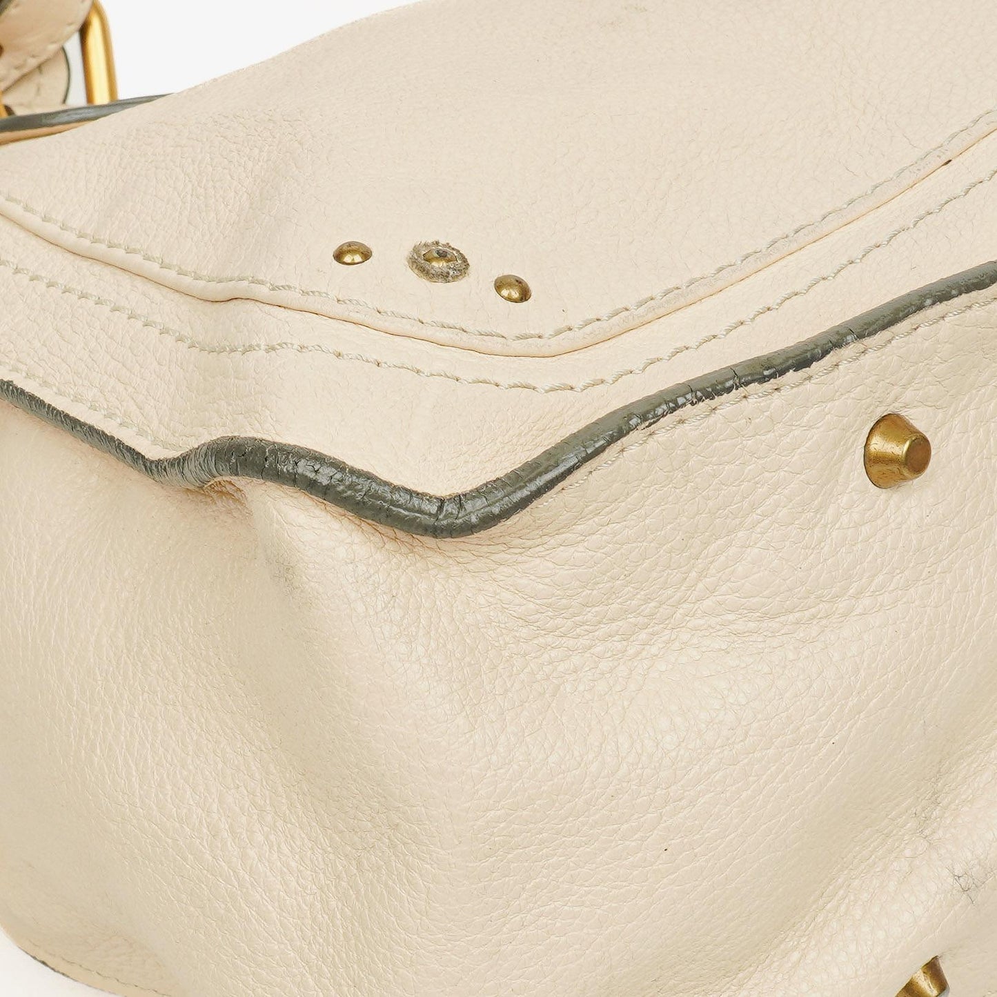 Chloe Paddington Satchel-Tasche aus elfenbeinfarbenem Kalbsleder