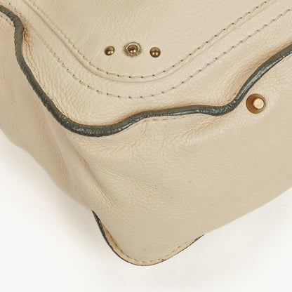 Chloe Paddington Satchel-Tasche aus elfenbeinfarbenem Kalbsleder