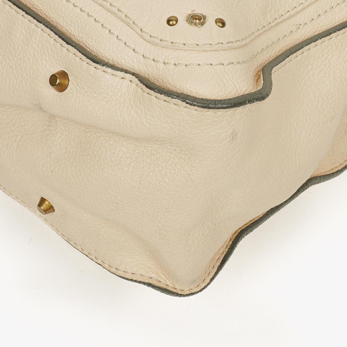 Chloe Paddington Satchel-Tasche aus elfenbeinfarbenem Kalbsleder