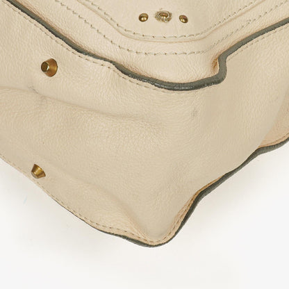 Chloe Paddington Satchel-Tasche aus elfenbeinfarbenem Kalbsleder