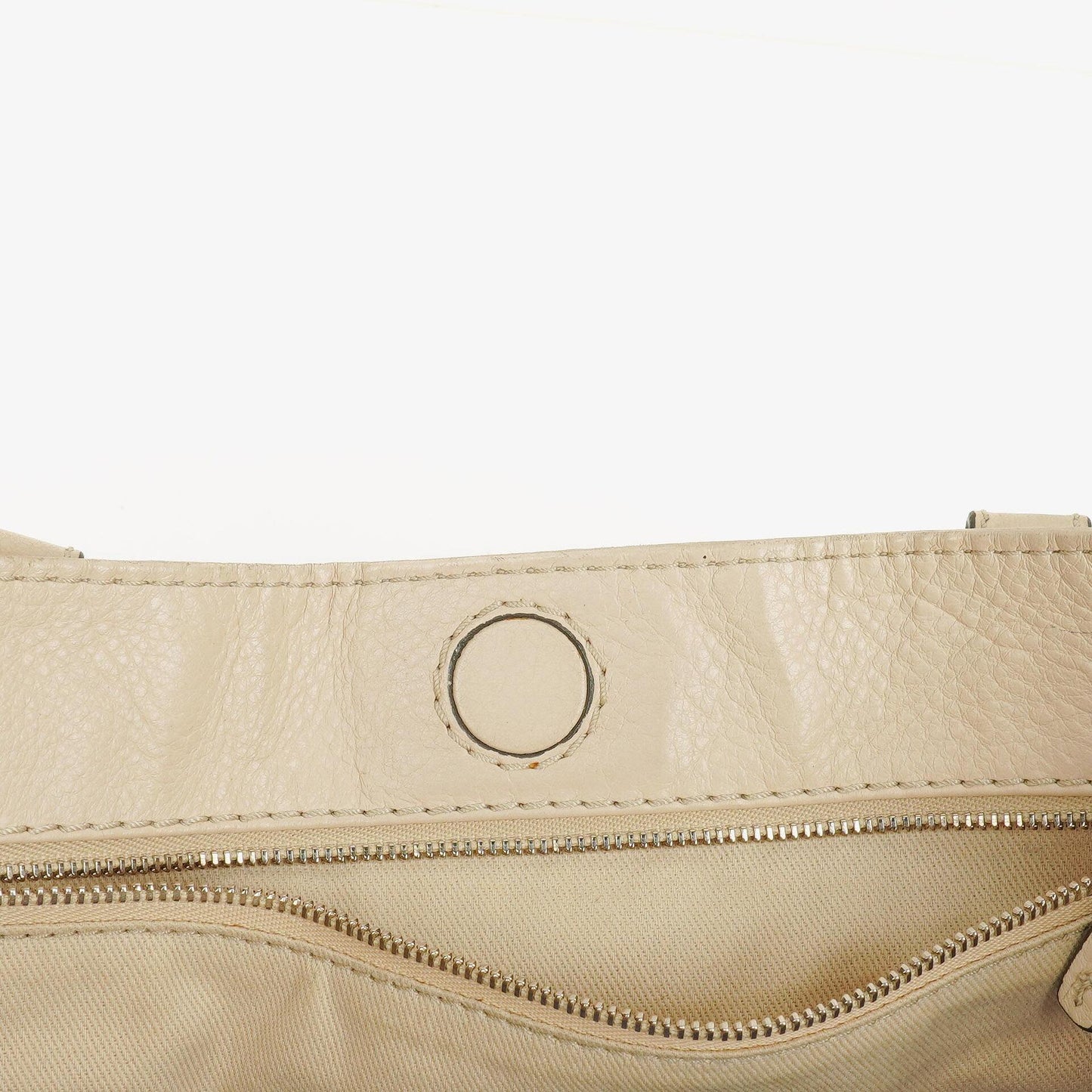 Chloe Paddington Satchel-Tasche aus elfenbeinfarbenem Kalbsleder