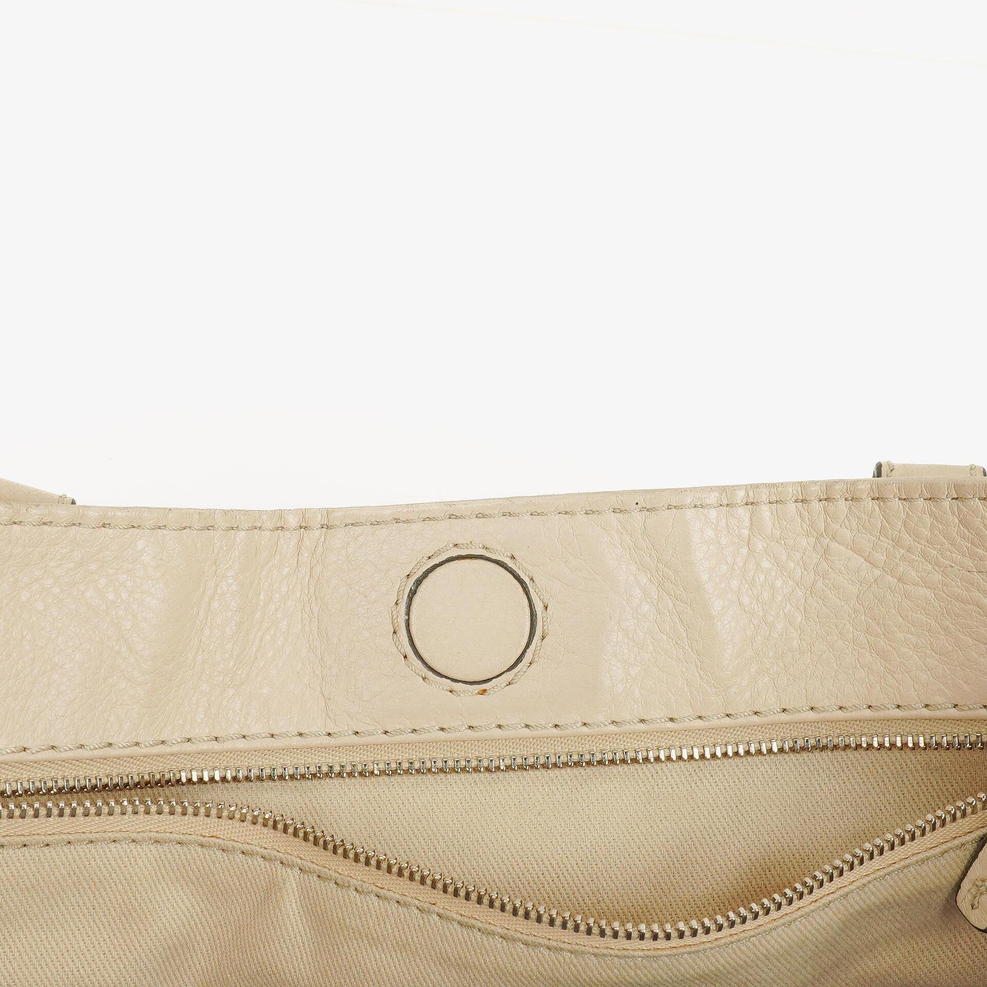 Chloe Paddington Satchel-Tasche aus elfenbeinfarbenem Kalbsleder
