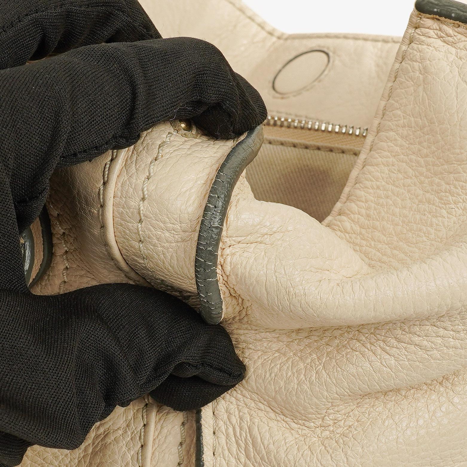 Chloe Paddington Satchel-Tasche aus elfenbeinfarbenem Kalbsleder