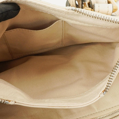 Chloe Paddington Satchel-Tasche aus elfenbeinfarbenem Kalbsleder