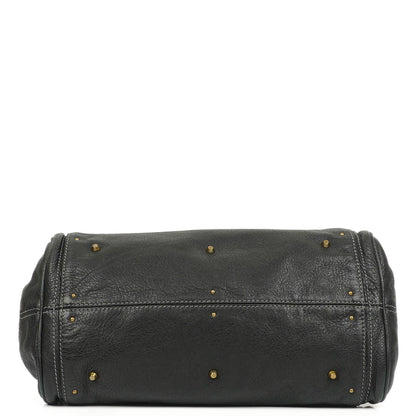 Chloe Paddington Satchel Tasche aus schwarzem Kalbsleder