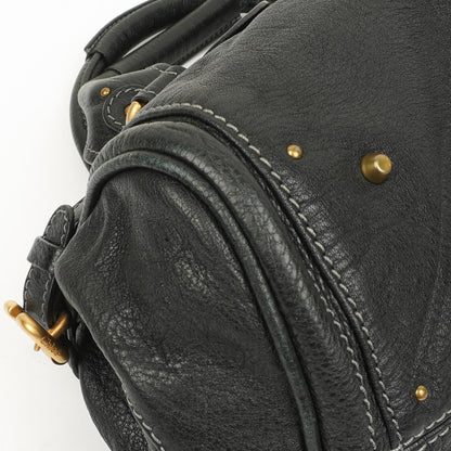 Chloe Paddington Satchel Tasche aus schwarzem Kalbsleder