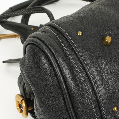 Chloe Paddington Satchel Tasche aus schwarzem Kalbsleder