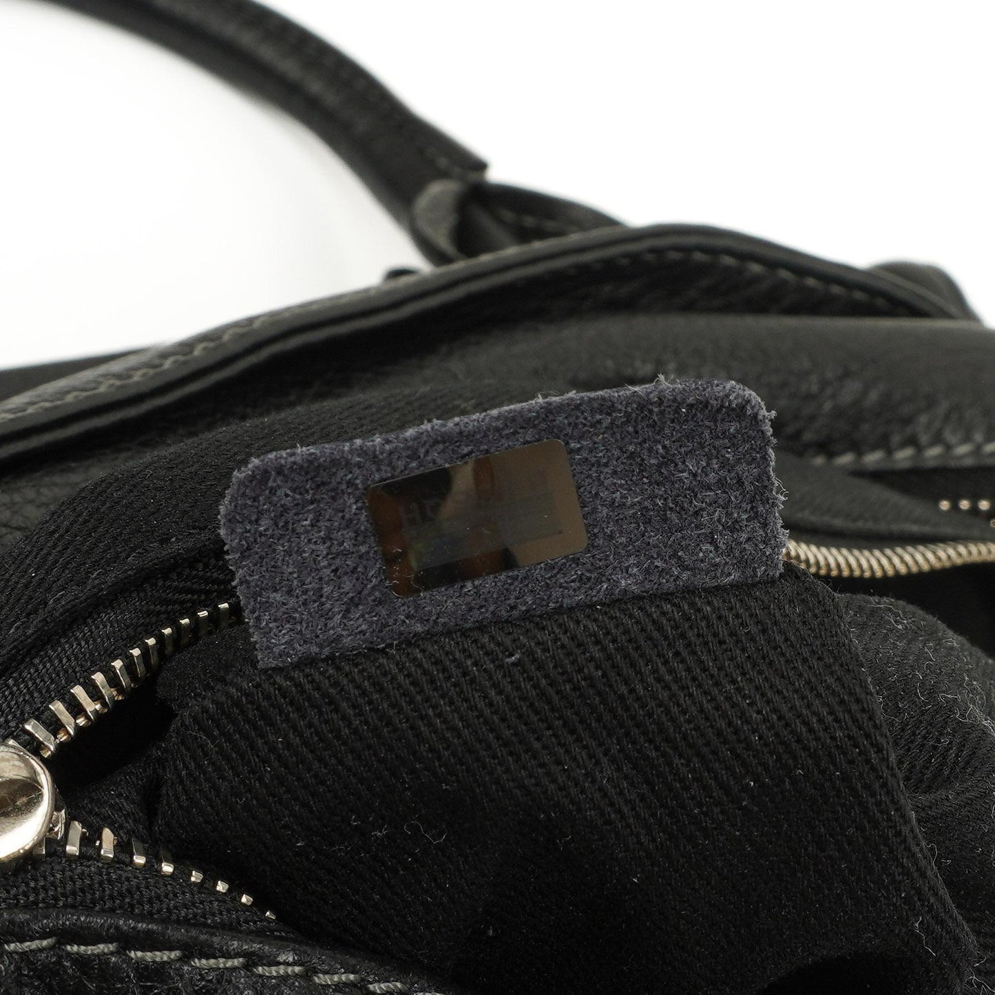 Chloe Paddington Satchel Tasche aus schwarzem Kalbsleder