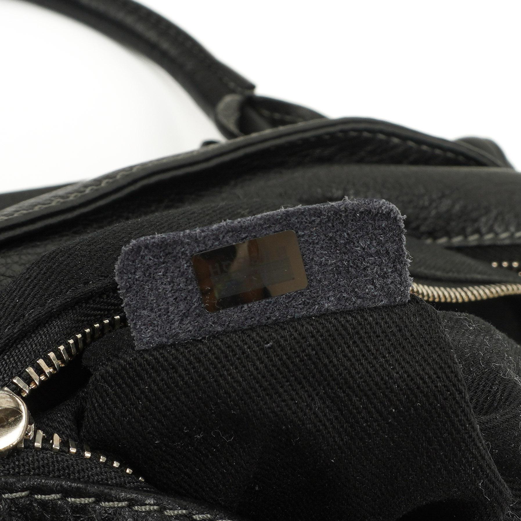 Chloe Paddington Satchel Tasche aus schwarzem Kalbsleder