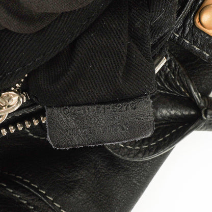 Chloe Paddington Satchel Tasche aus schwarzem Kalbsleder