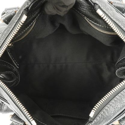 Chloe Paddington Satchel Tasche aus schwarzem Kalbsleder