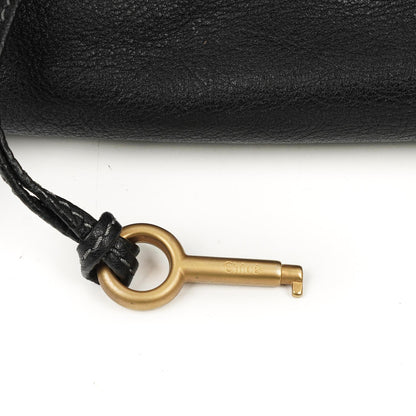 Chloe Paddington Satchel Tasche aus schwarzem Kalbsleder