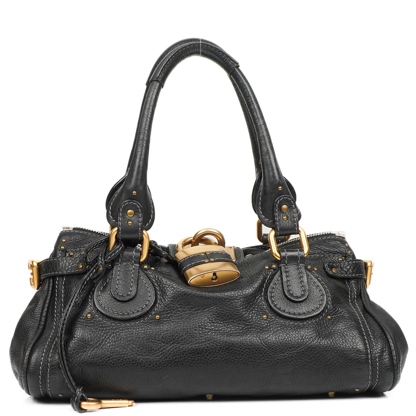 Chloe Paddington Kalbsleder Satchel Tasche Schwarz