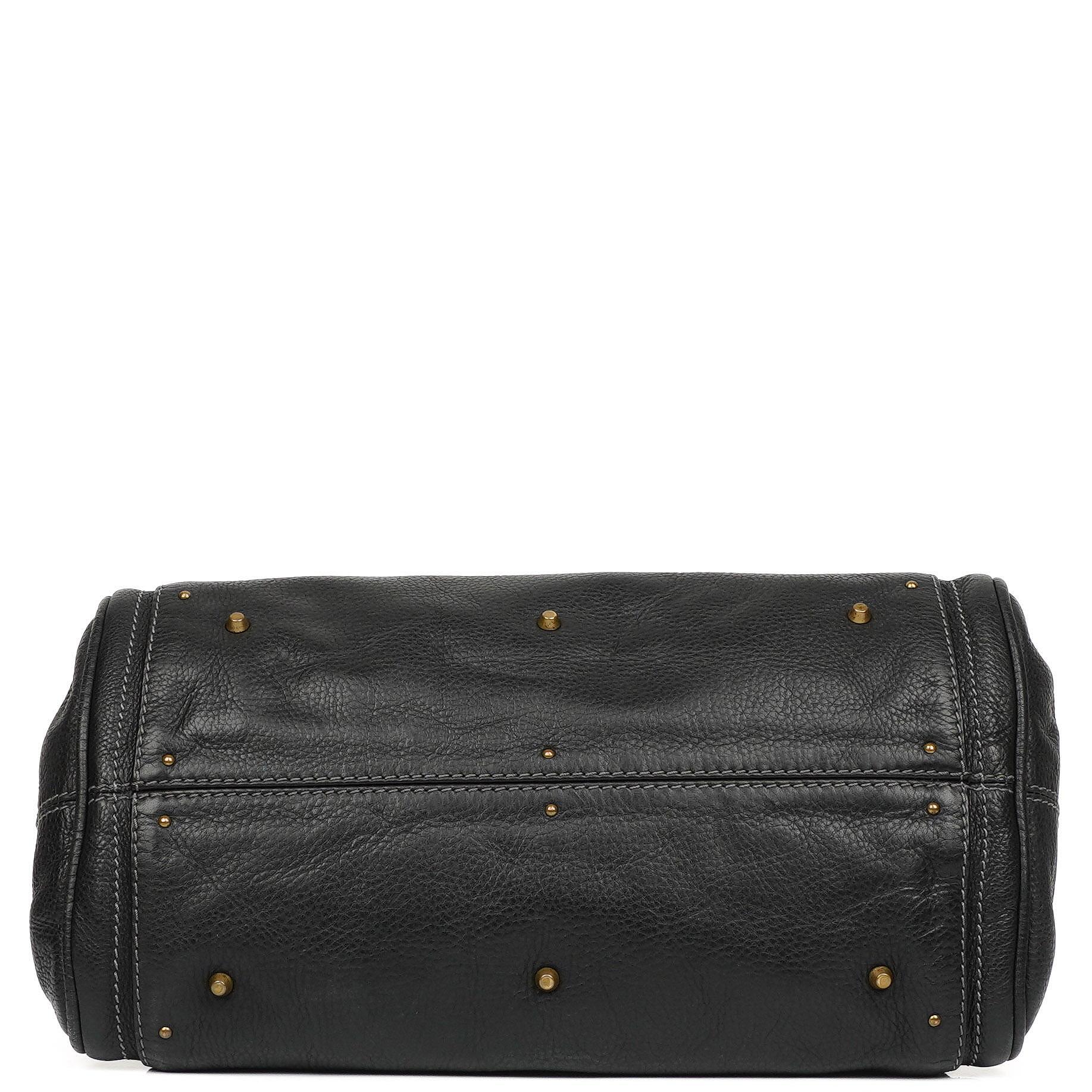 Chloe Paddington Kalbsleder Satchel Tasche Schwarz