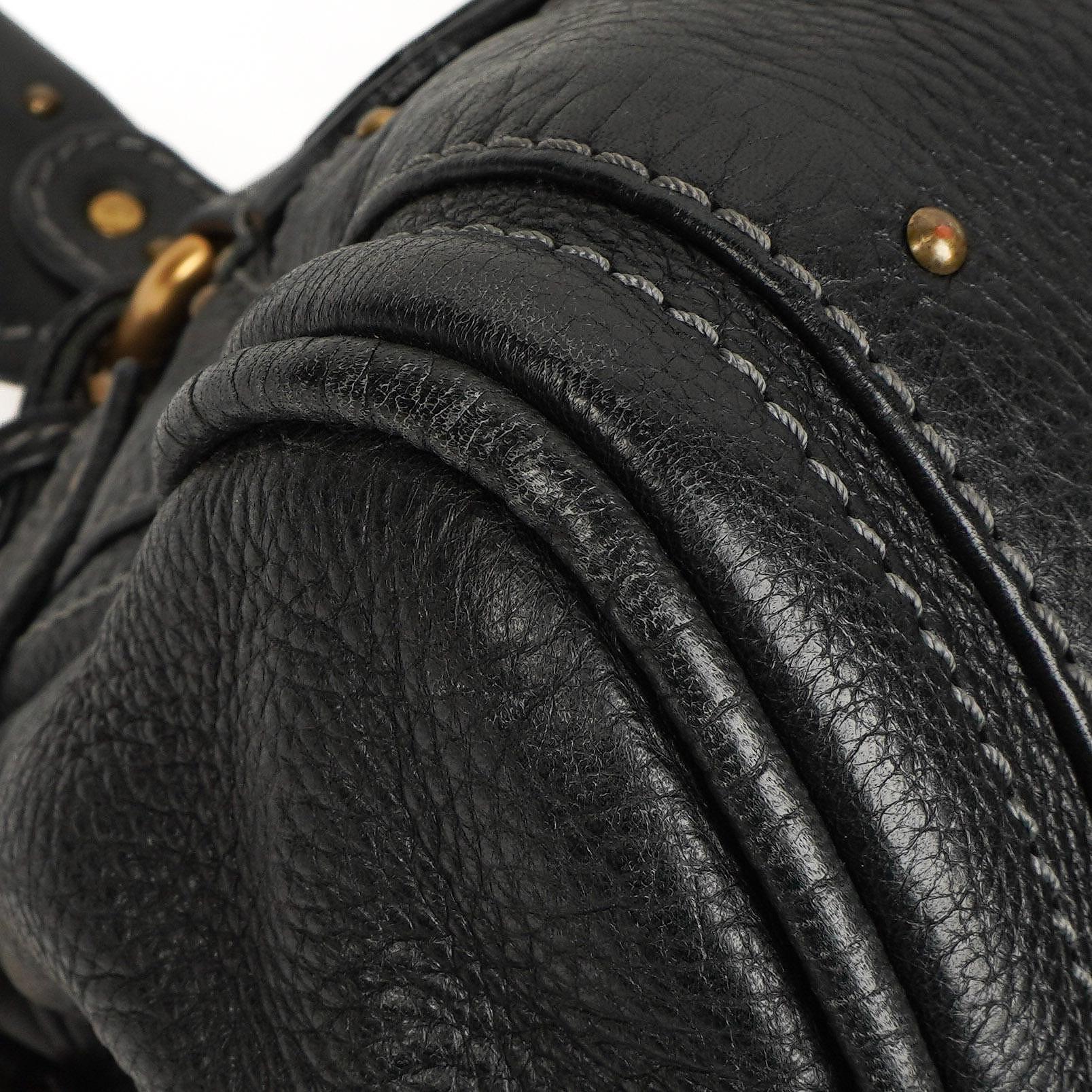 Chloe Paddington Kalbsleder Satchel Tasche Schwarz