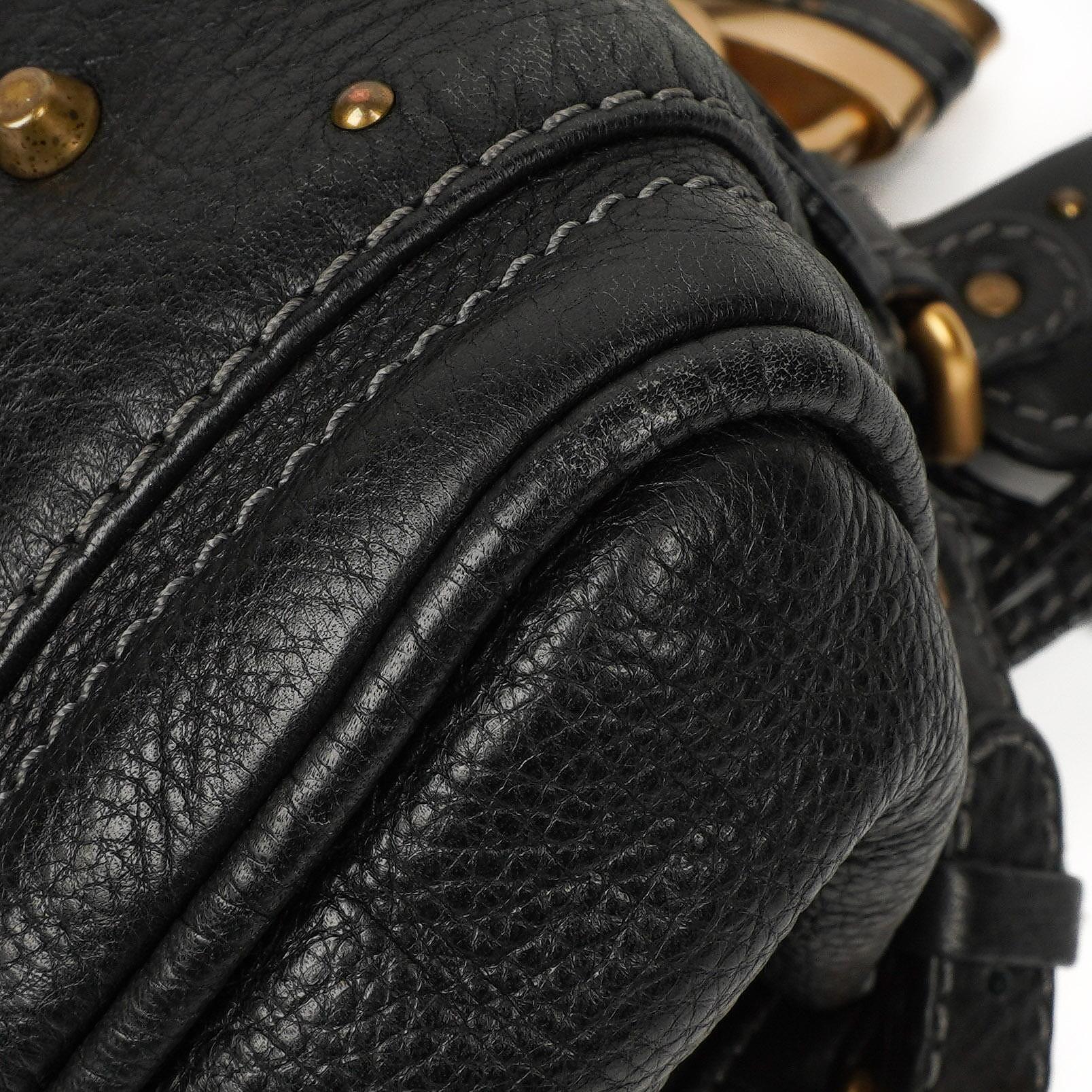 Chloe Paddington Kalbsleder Satchel Tasche Schwarz