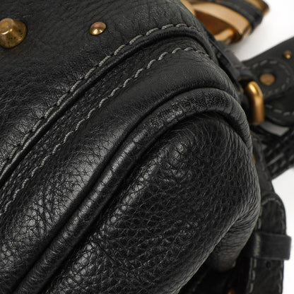 Chloe Paddington Kalbsleder Satchel Tasche Schwarz