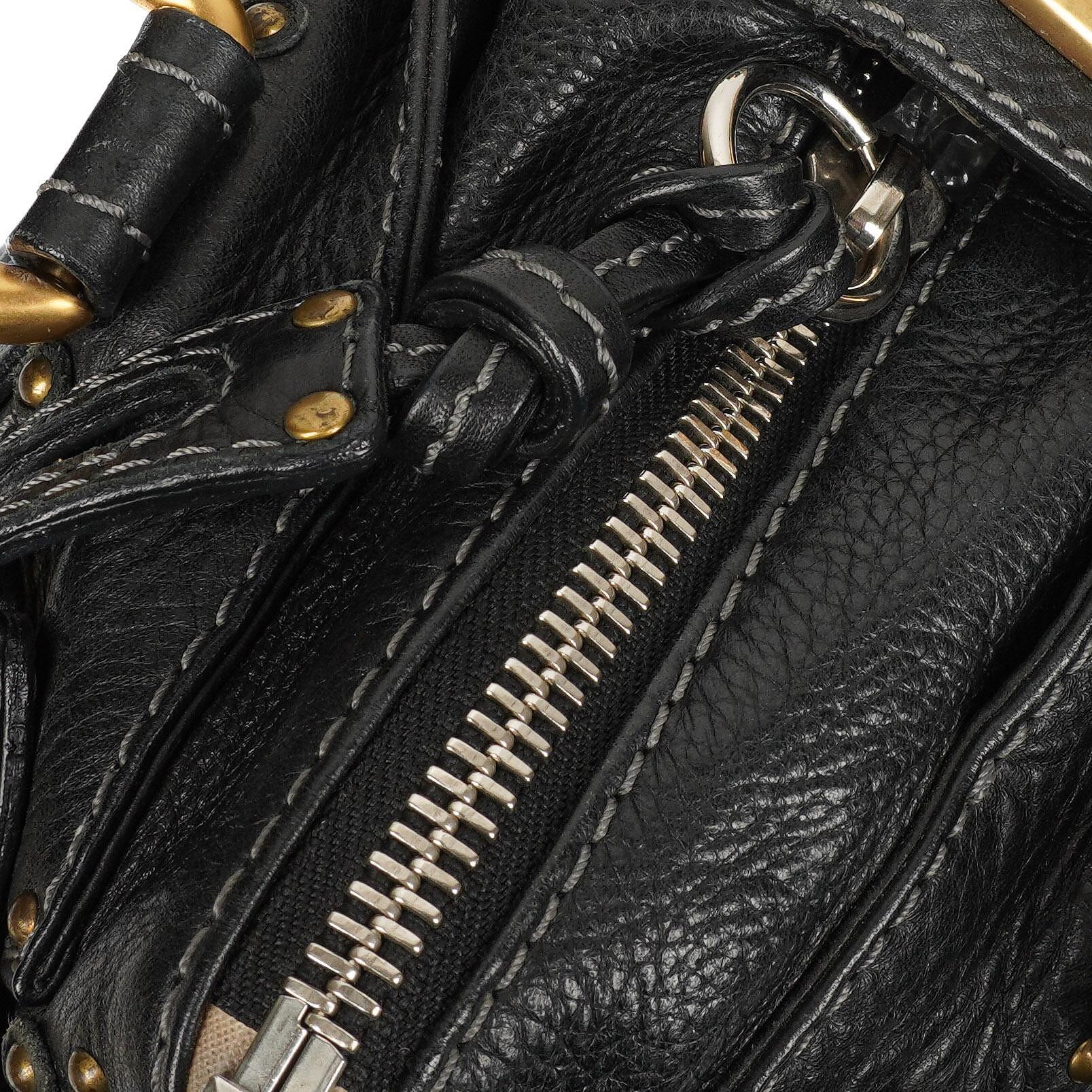 Chloe Paddington Kalbsleder Satchel Tasche Schwarz