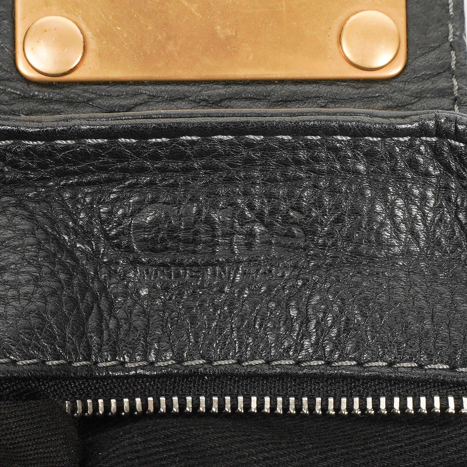 Chloe Paddington Kalbsleder Satchel Tasche Schwarz