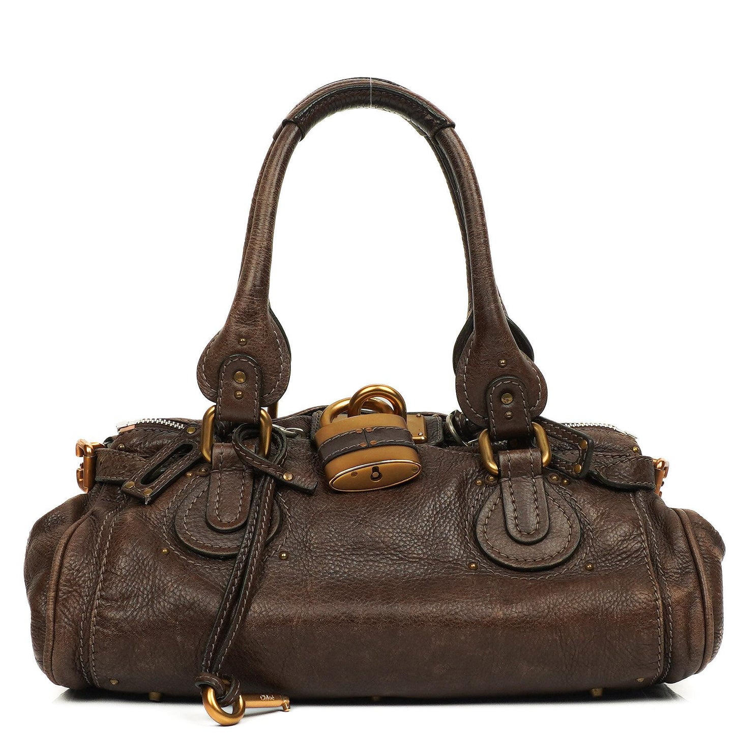Chloe Paddington Kalbsleder Satchel Tasche Braun