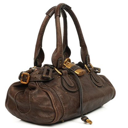 Chloe Paddington Kalbsleder Satchel Tasche Braun