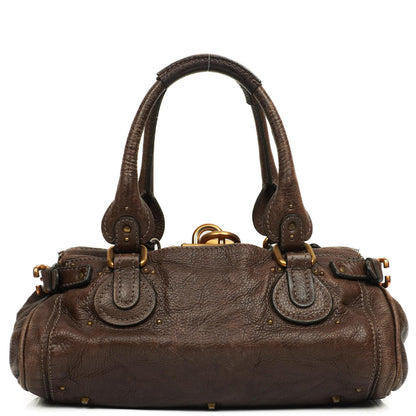 Chloe Paddington Kalbsleder Satchel Tasche Braun
