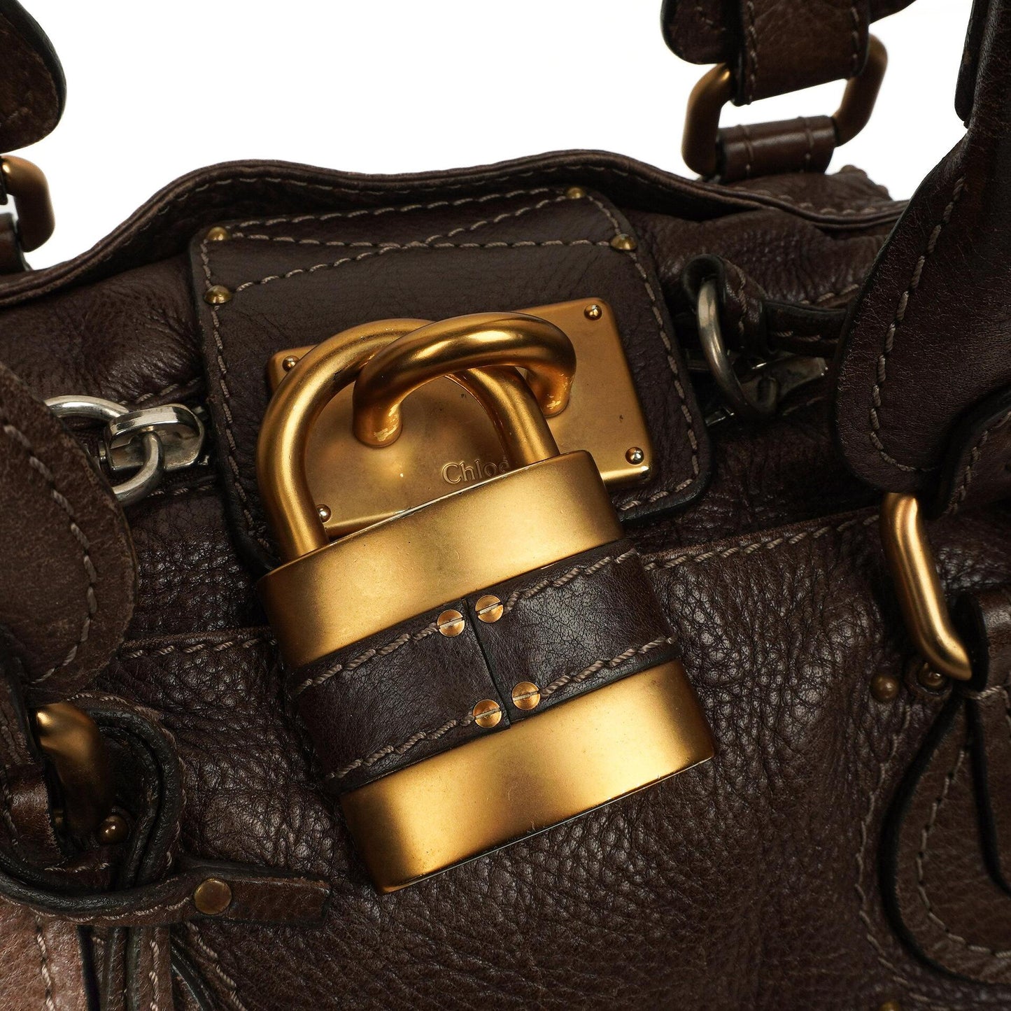 Chloe Paddington Kalbsleder Satchel Tasche Braun