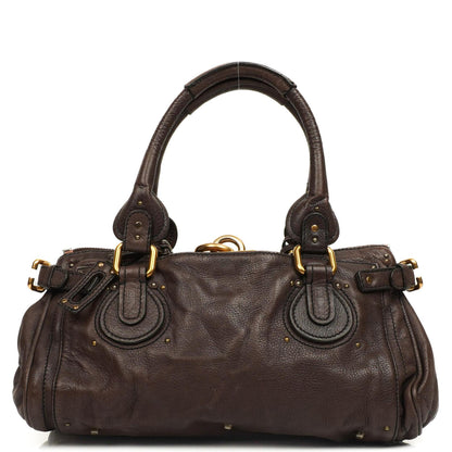 Chloe Paddington Kalbsleder Satchel Tasche Dunkelbraun
