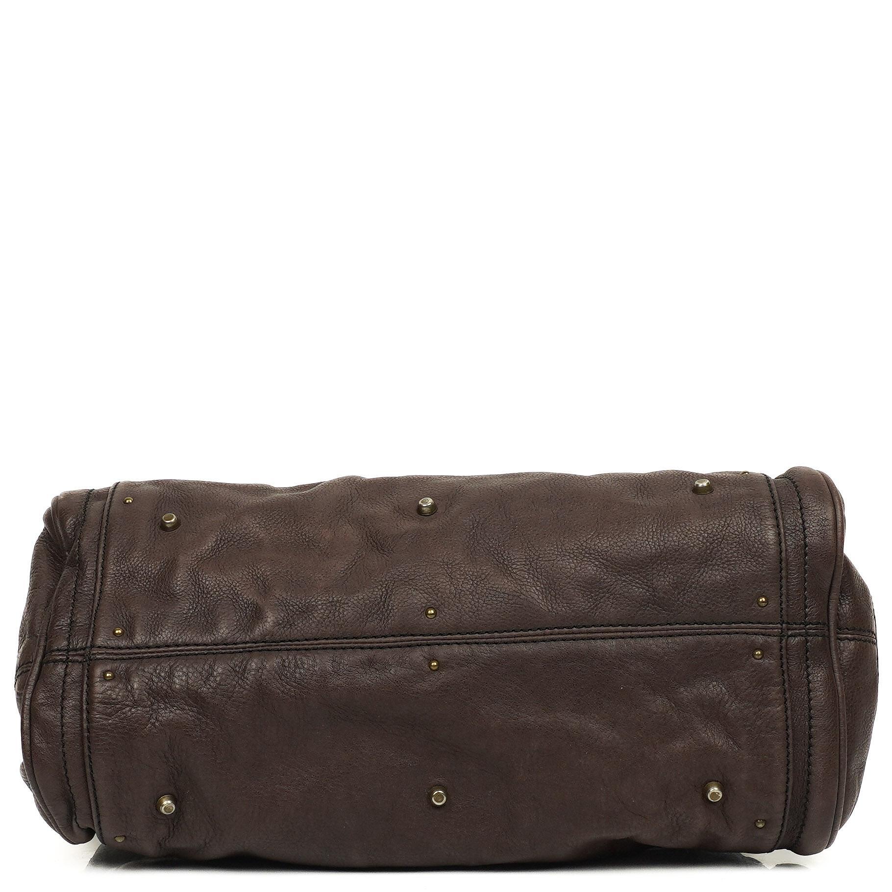 Chloe Paddington Kalbsleder Satchel Tasche Dunkelbraun