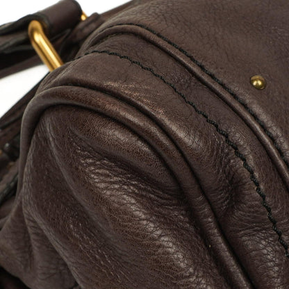 Chloe Paddington Kalbsleder Satchel Tasche Dunkelbraun