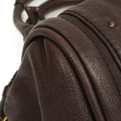 Chloe Paddington Kalbsleder Satchel Tasche Dunkelbraun