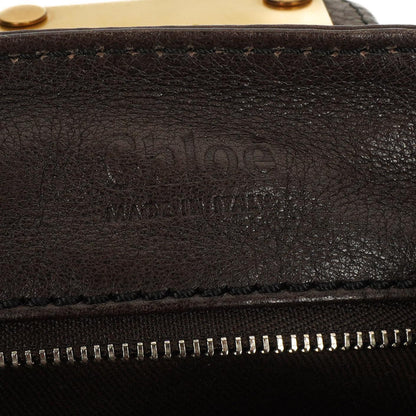 Chloe Paddington Kalbsleder Satchel Tasche Dunkelbraun