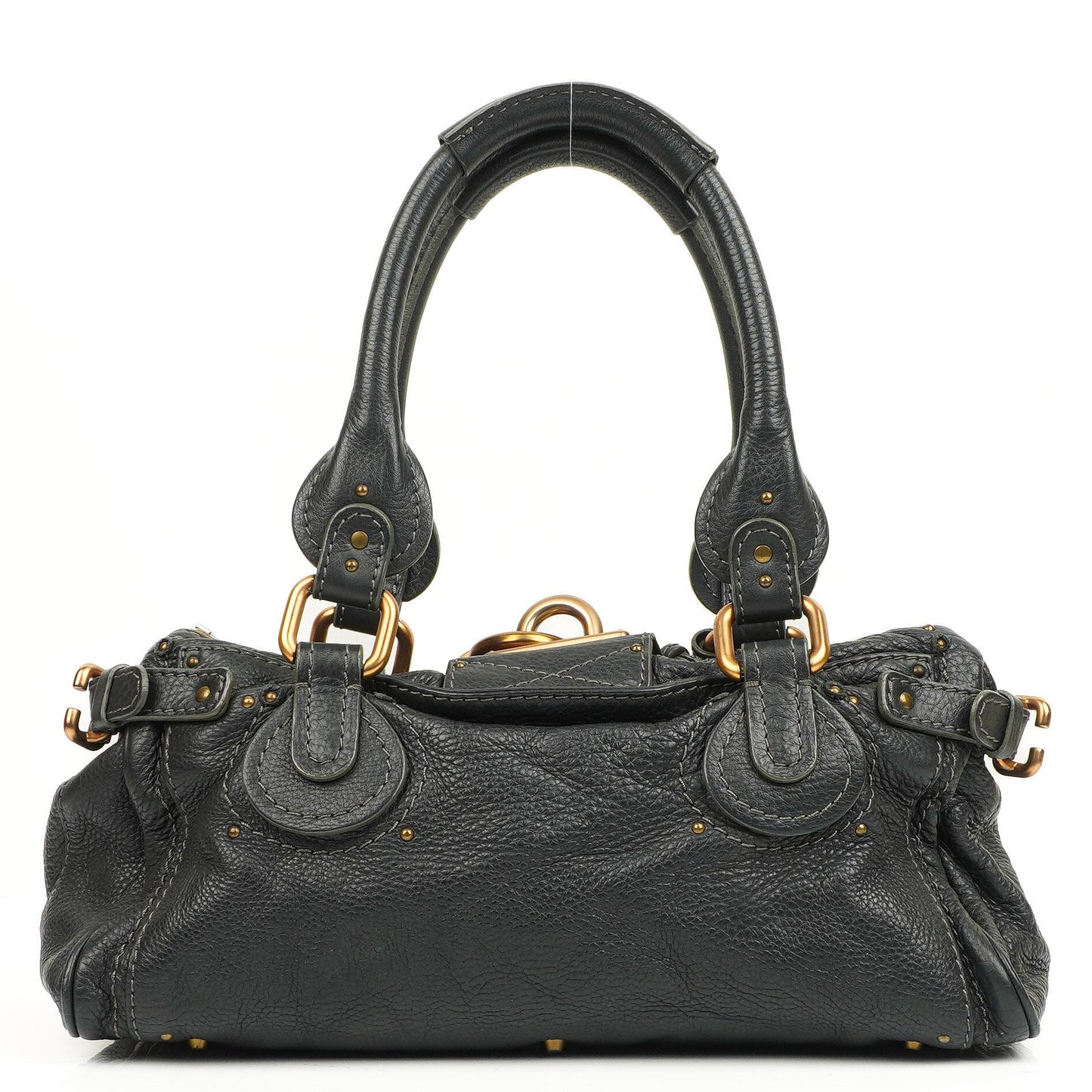 Chloe Paddington Satchel Tasche aus grauem Kalbsleder