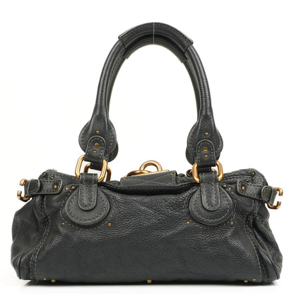 Chloe Paddington Satchel Tasche aus grauem Kalbsleder