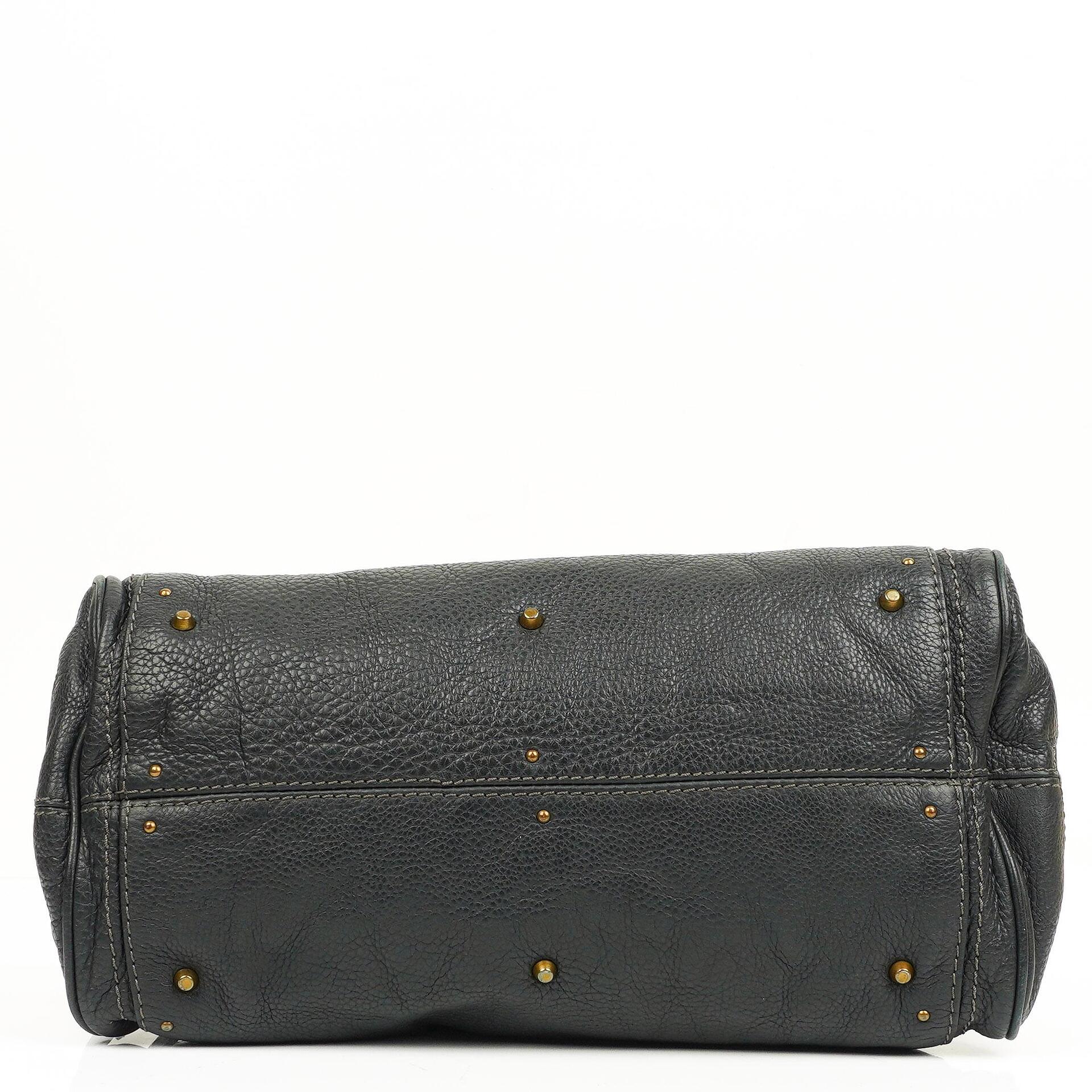 Chloe Paddington Satchel Tasche aus grauem Kalbsleder