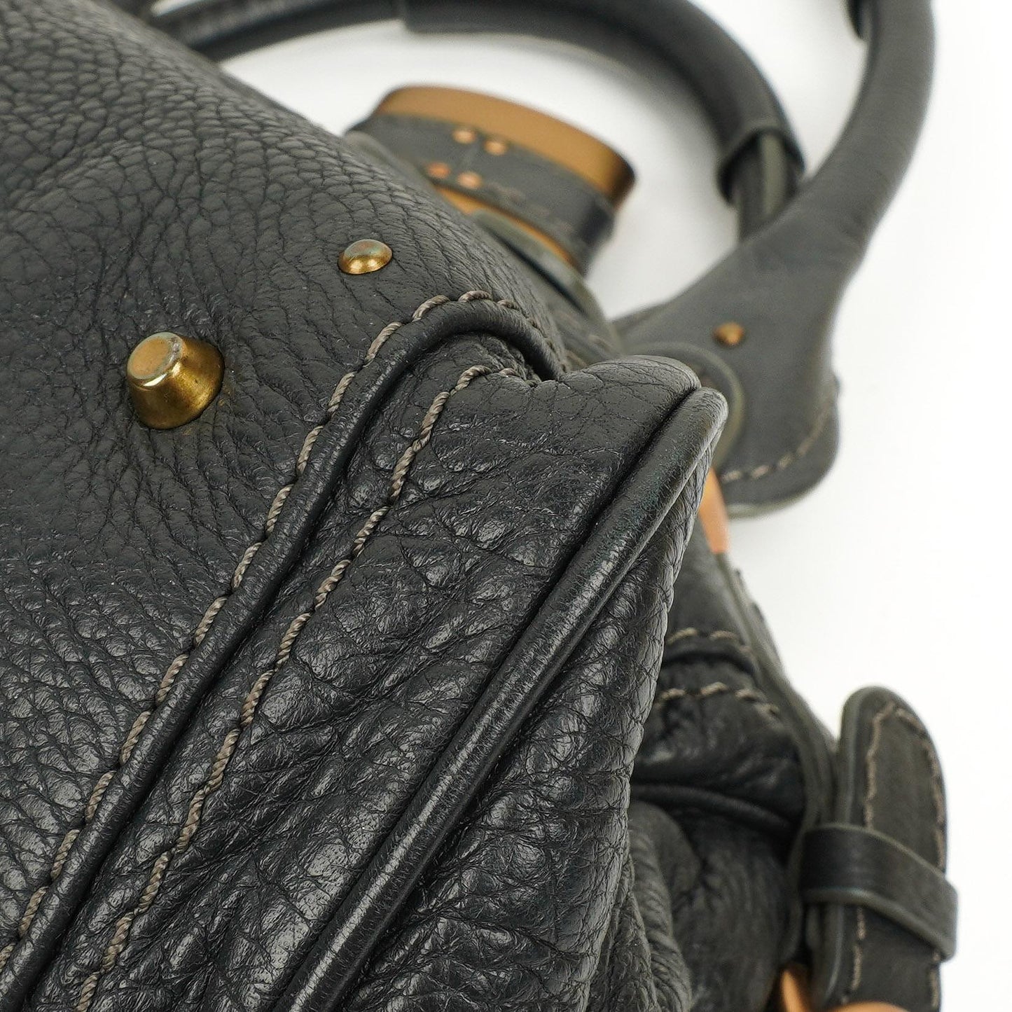Chloe Paddington Satchel Tasche aus grauem Kalbsleder