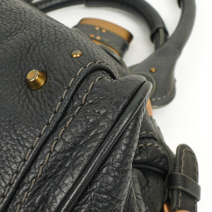 Chloe Paddington Satchel Tasche aus grauem Kalbsleder