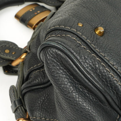 Chloe Paddington Satchel Tasche aus grauem Kalbsleder