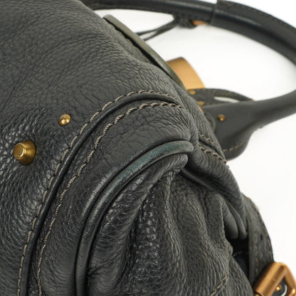Chloe Paddington Satchel Tasche aus grauem Kalbsleder