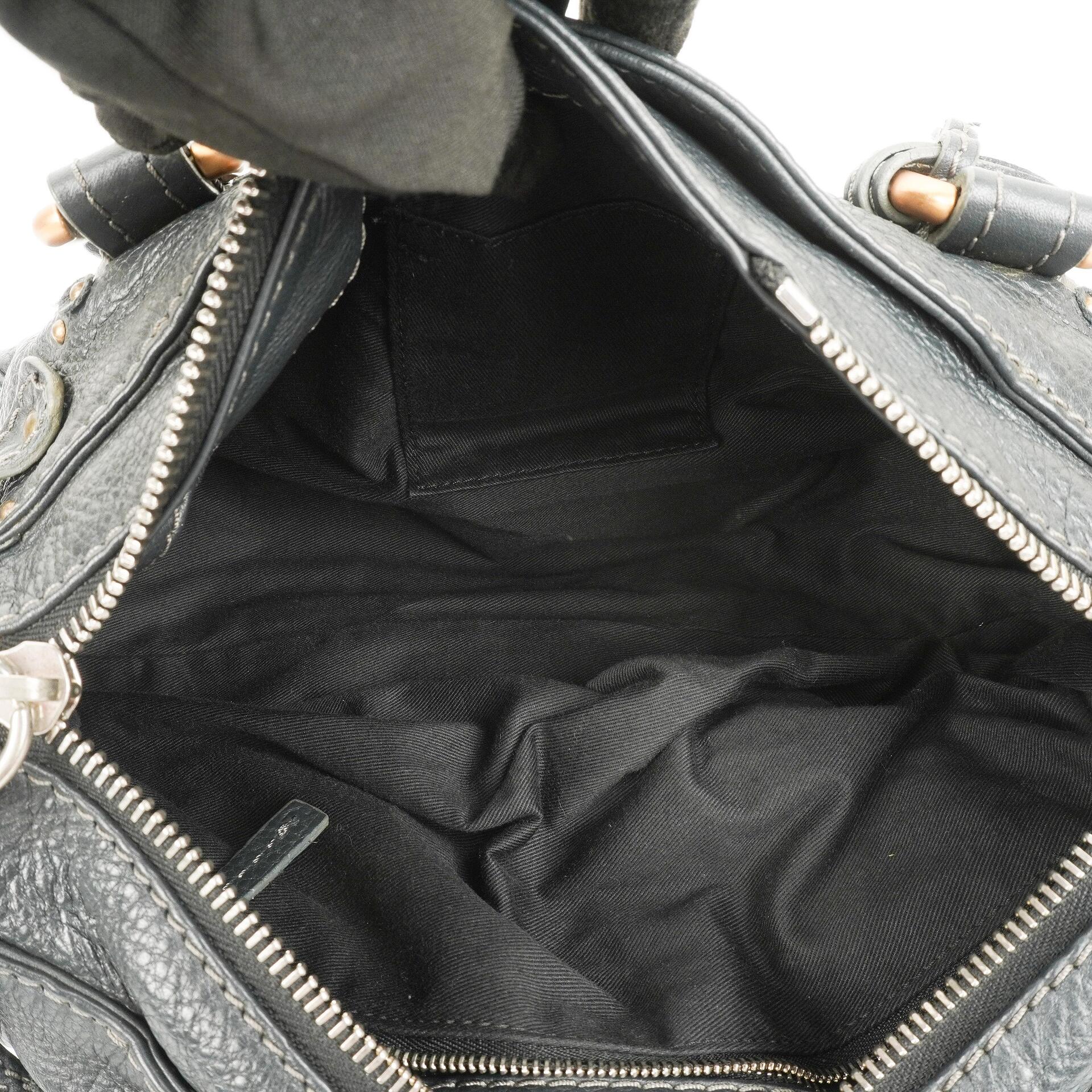 Chloe Paddington Satchel Tasche aus grauem Kalbsleder
