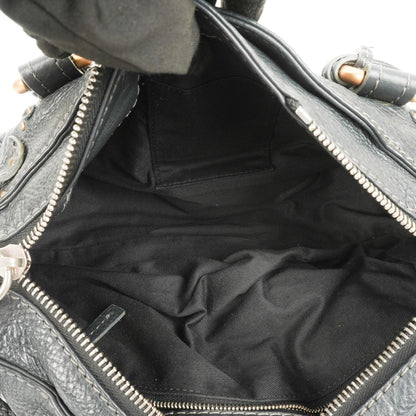 Chloe Paddington Satchel Tasche aus grauem Kalbsleder