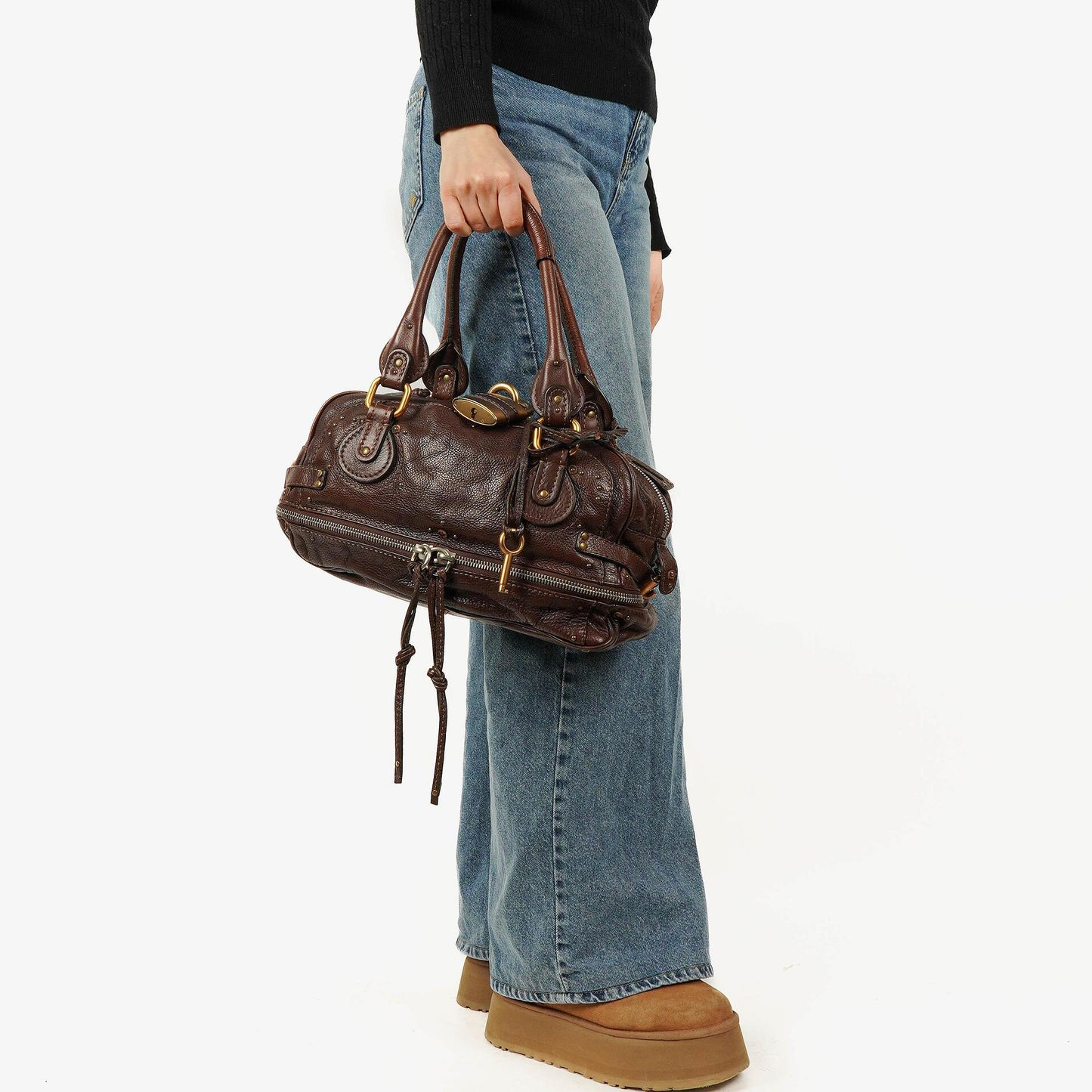 Chloe Paddington Satchel-Tasche in Schokoladenbraun