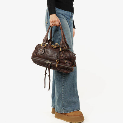 Chloe Paddington Satchel-Tasche in Schokoladenbraun
