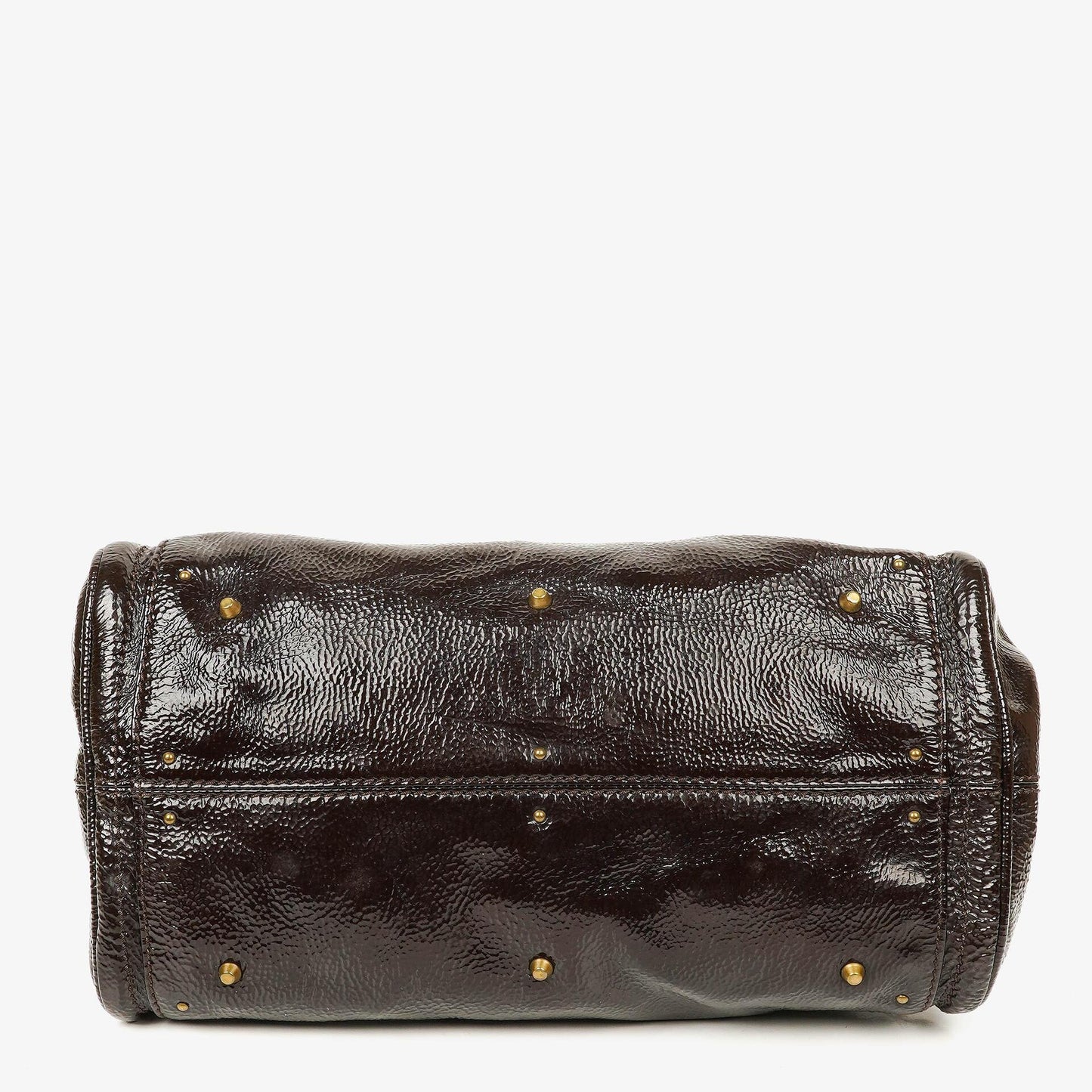 Chloe Paddington Dunkelbraune Lackleder Aktentasche